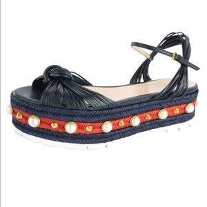 Gucci Barbette Platform Studded Sandal sz 36.5
